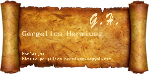 Gergelics Hermiusz névjegykártya